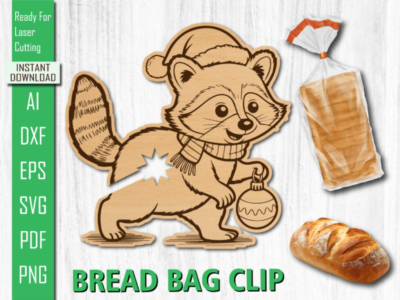 Animal Laser Cut Cute Raccoon Bread Clip Review