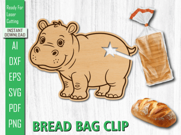 Animal Laser Cut Hippo Bread Bag Clip Review