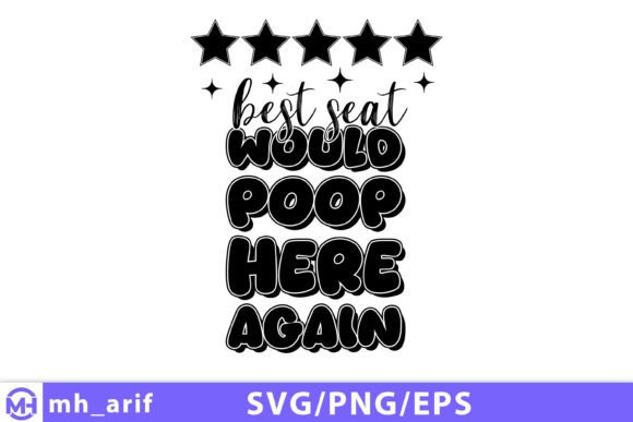 Funny Bathroom Review PNG T-Shirt Design