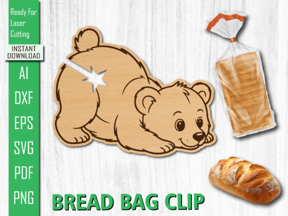 Laser Cut Animal Bear Bread Bag Clip Review