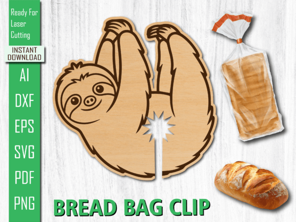 Laser Cut Animal Cute Sloth Bread Clip Review