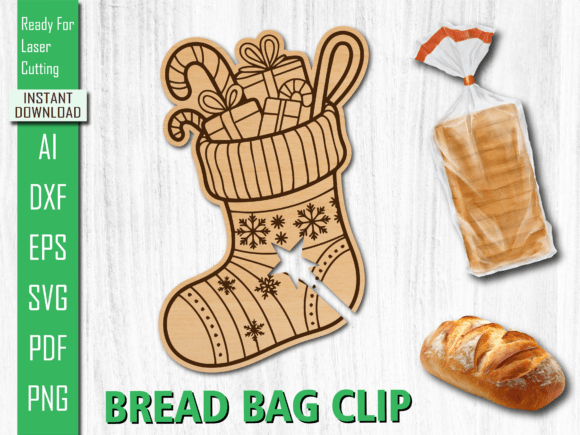 Laser Cut Christmas Stocking Bread Clip Review