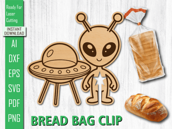 Laser Cut Clip Ufo Alien Bread Bag Clip Review