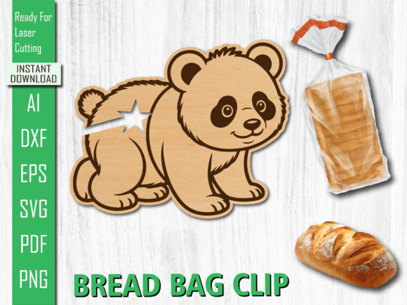 Laser Cut Cute Animal Panda Bread Clip Review