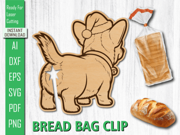 Laser Cut Cute Dog Santa Hat Bread Clip Review