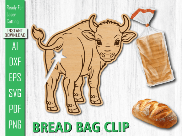 Laser Cut Cute Farm Cow Bread Bag Clip Review