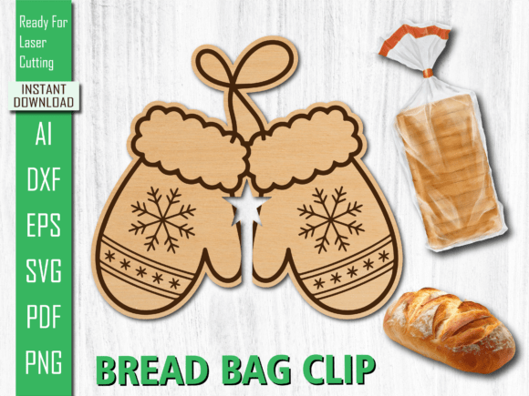 Laser Cut Cute Winter Mitten Bread Clip Review