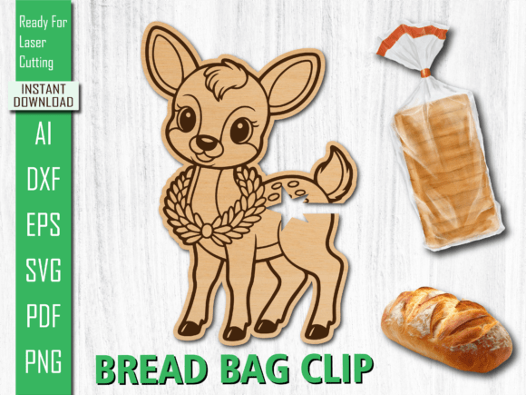 Laser Cut Deer Bread Clip Design Review