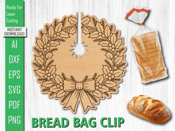Laser Winter Christmas Wreath Bread Clip Review