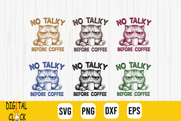 No Talky Before Coffee Funny Cat Meme Review