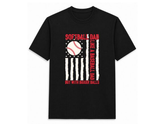 Softball Dad Funny T-Shirt Design Review