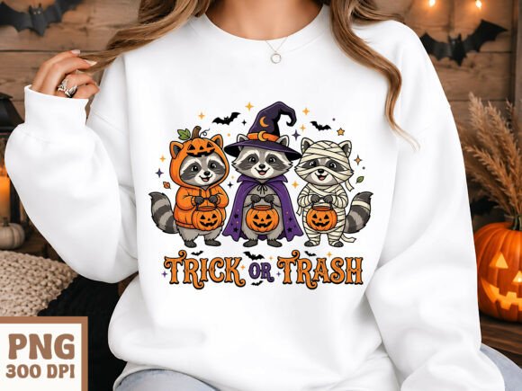 Trick or Trash Funny Halloween Raccoon Review